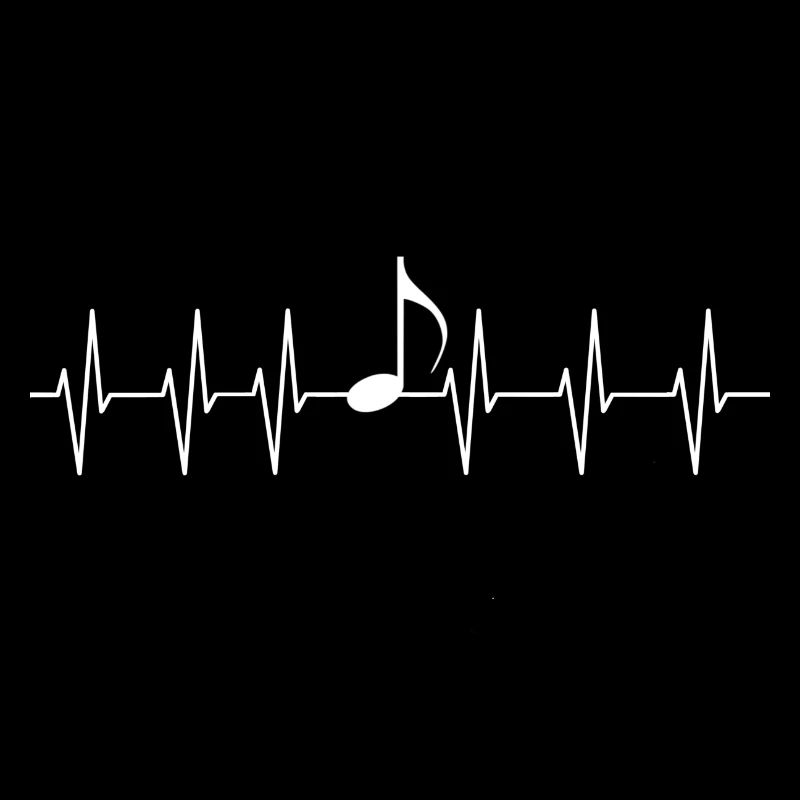 Herzschlag einfache Note Klassik Musik Geschenk