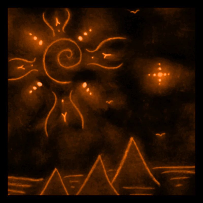 SOLEIL ET PYRAMIDES ORANGES