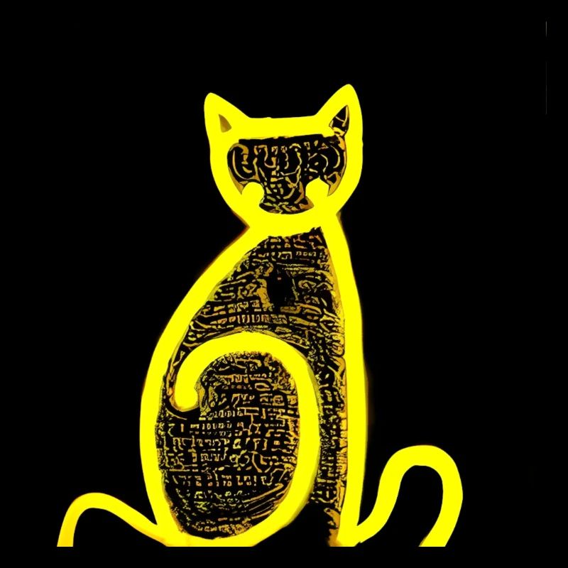 Scribble yellow cat