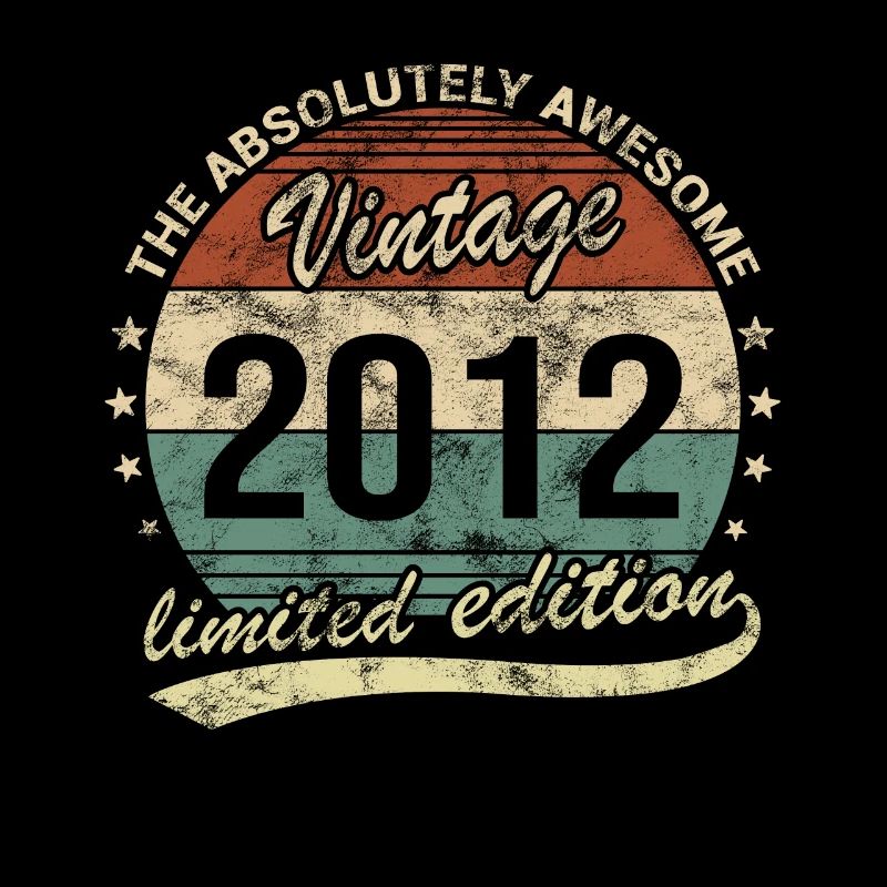 Awesome Since Vintage 2012 Retro Geburtstag Design