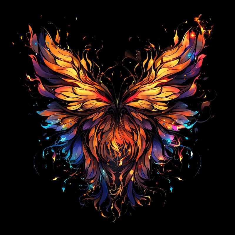 Leuchtender Schmetterling Farbenfroh