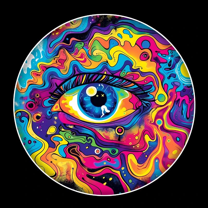 Psychedelic Eye: Colored Trippy Design