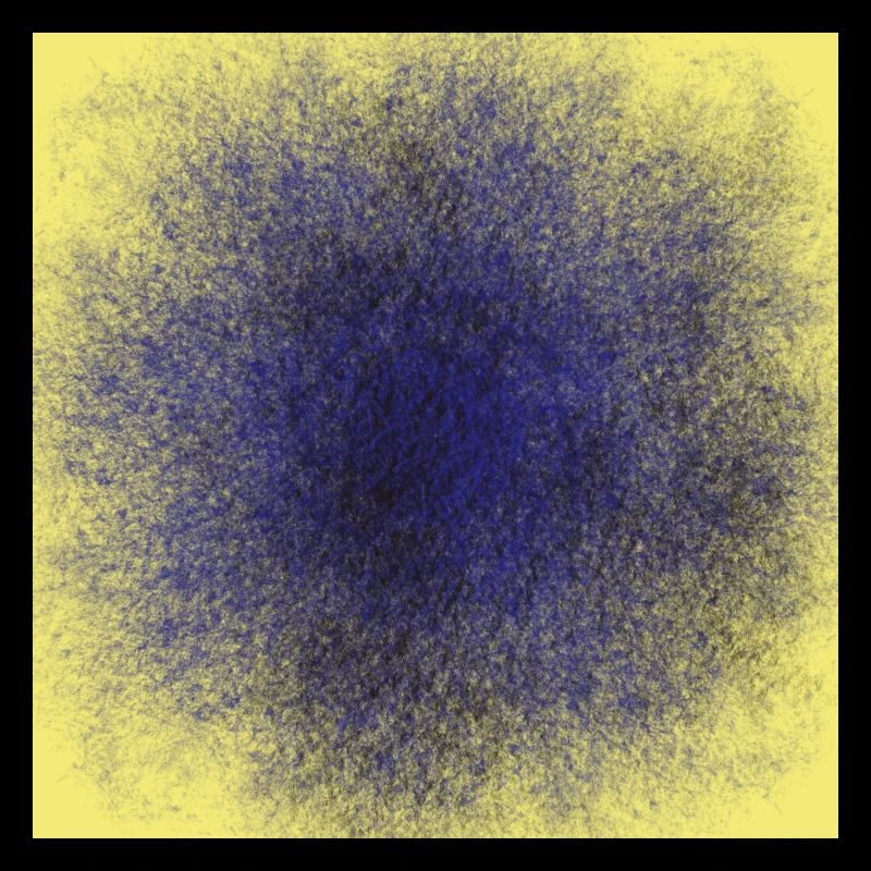 Blue Round Dot with Yellow Background