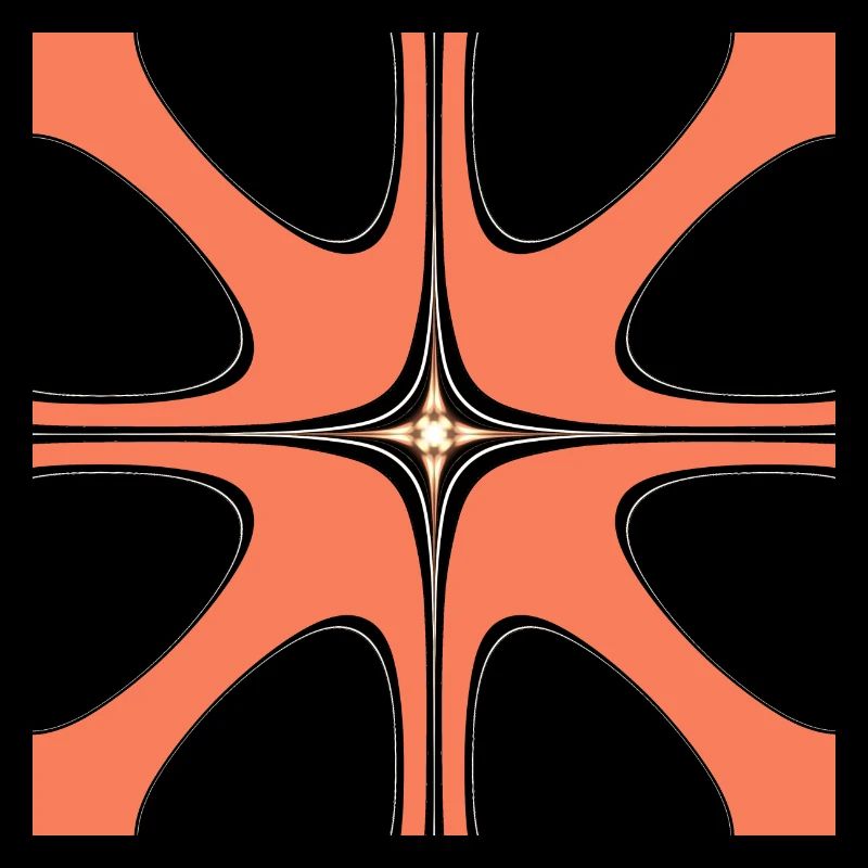 Abstract with a white pattern in the middle