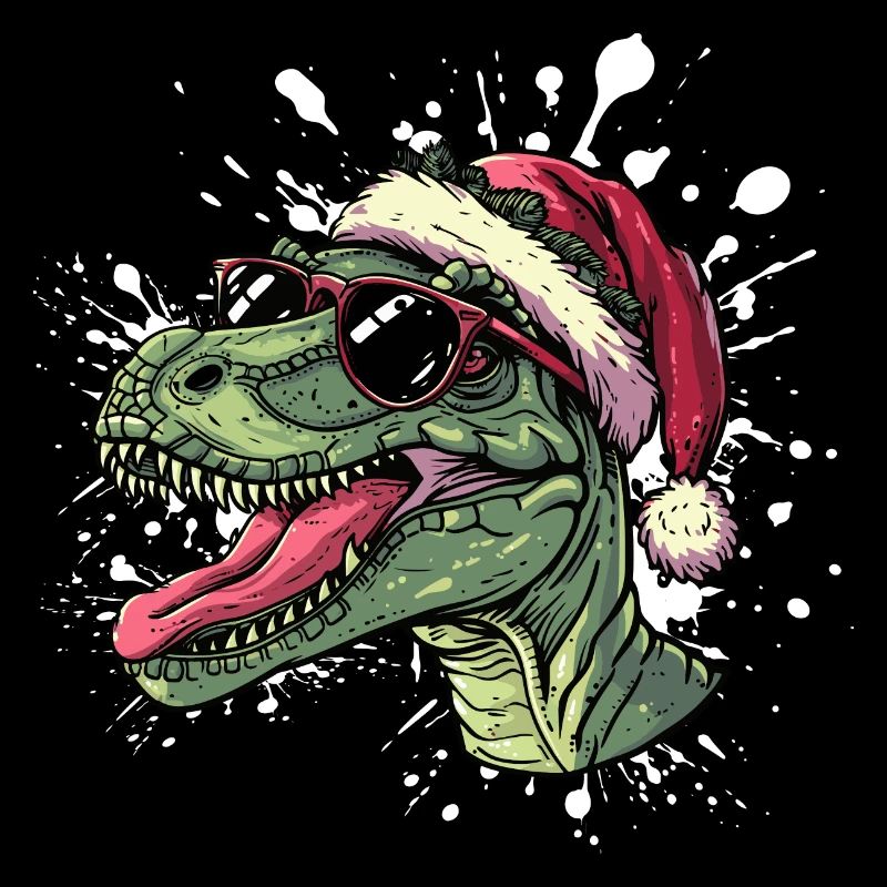 Dinosaure brontosaure Noël drôle