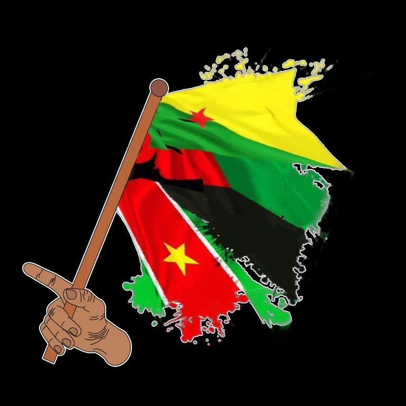 Drapeau de Guadeloupe Martinique Guyane ensemble