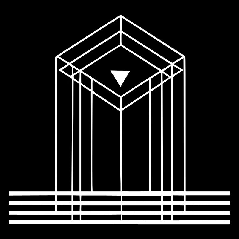 Geometry triangle T-shirt - white