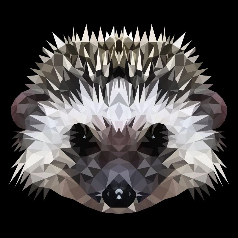 Hedgehog - Polygon - WPAP - PopArt - Autumn