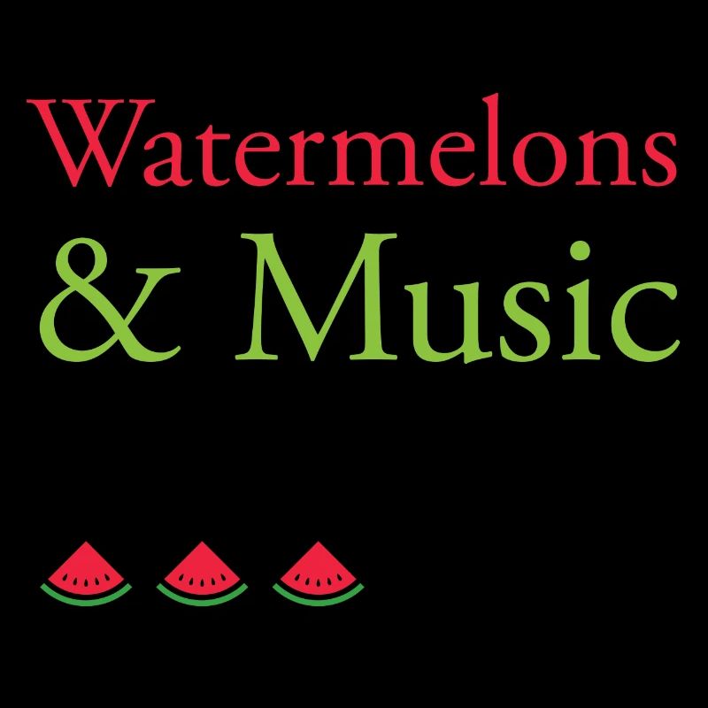 Pastèques et notes de musique Melon musicien