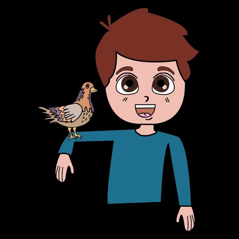 Conception de garçon de pigeon pour les amateurs de pigeons