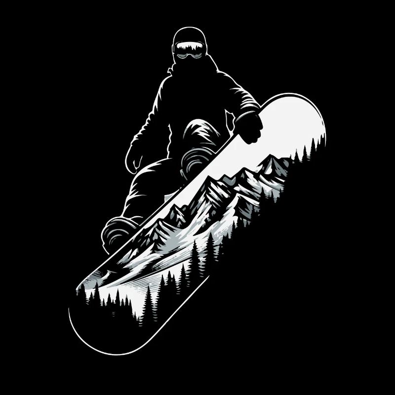 Snowboard Snowboarder Snowboarding Mountain Landscape