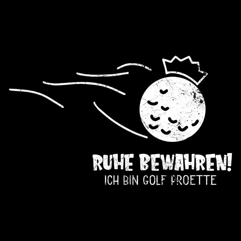 RUHE BEWAHREN PROETTE PROFI GOLF BALL SPRUCH MOTIV