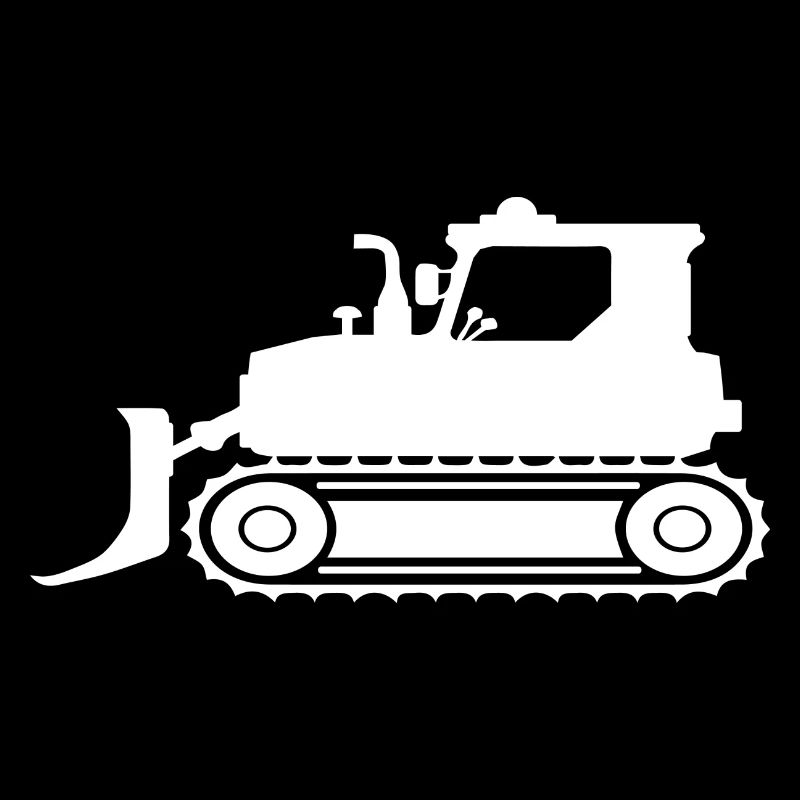 T-shirt bulldozer blanc
