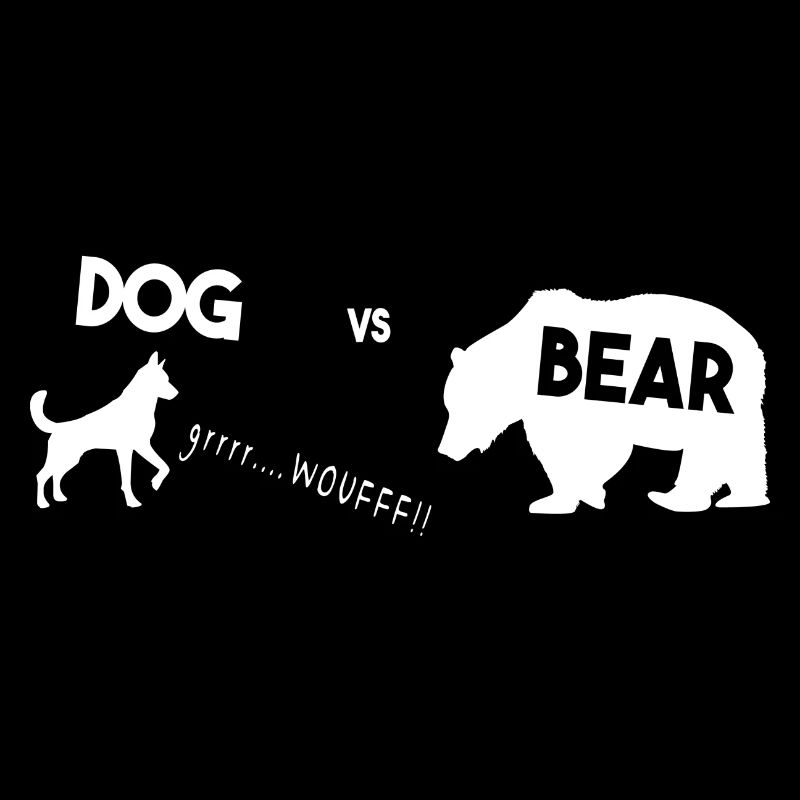 Dog vs Bear, das coole Hund und Bär Design