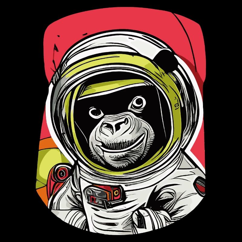 Un singe en combinaison spatiale