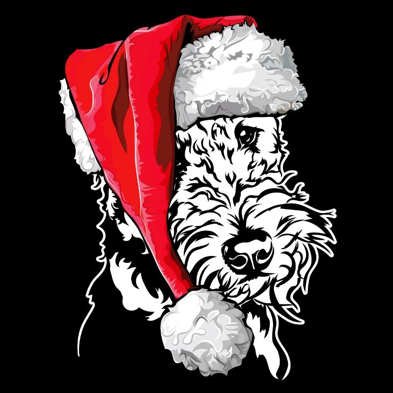 Santa Airedale Terrier Chiens de Noël Wilsigns