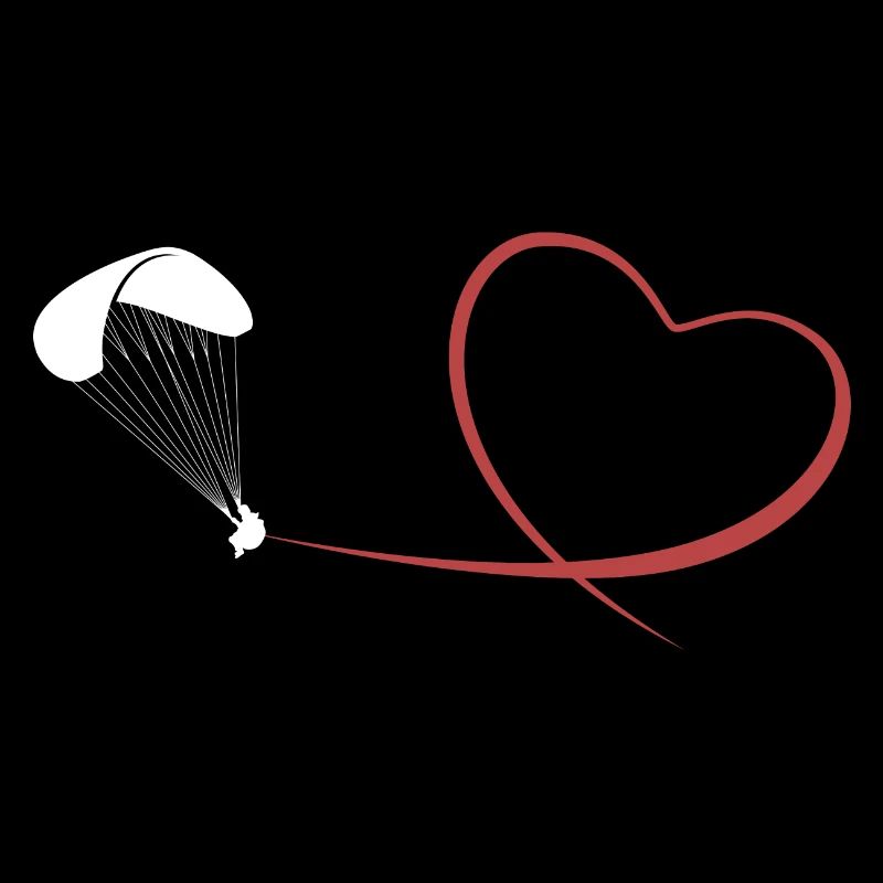 Paragliding paraglider gift heart fly flight