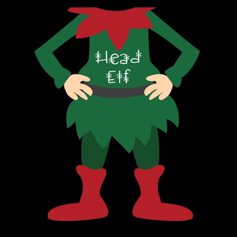 Top Spaß Weihnachten Kinder Kopf Elf Geschenk Design