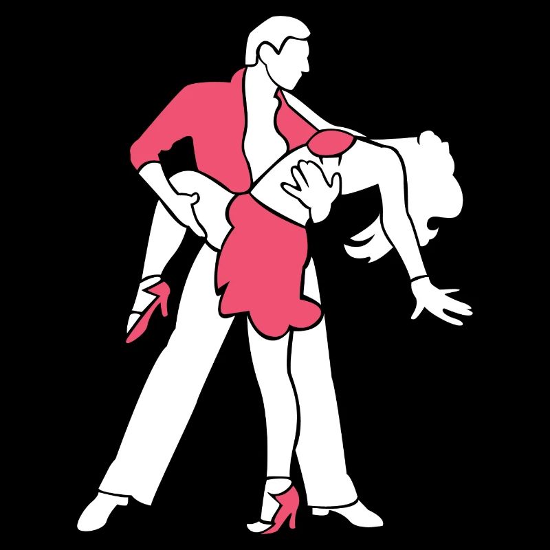 Dancing Silhouette Couple Dancers Romantic Dance