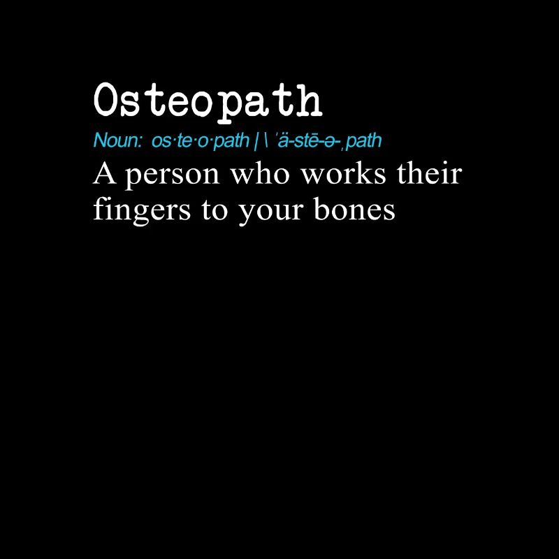 Conception drôle de cadeau de définition d'ostéopathe