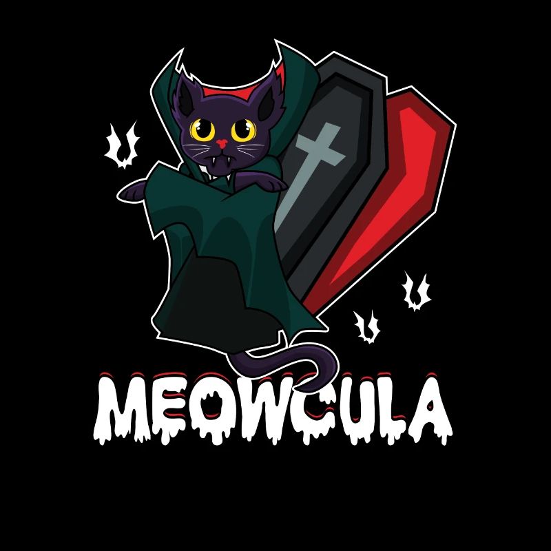 Meowcula vampire cat halloween costume gift