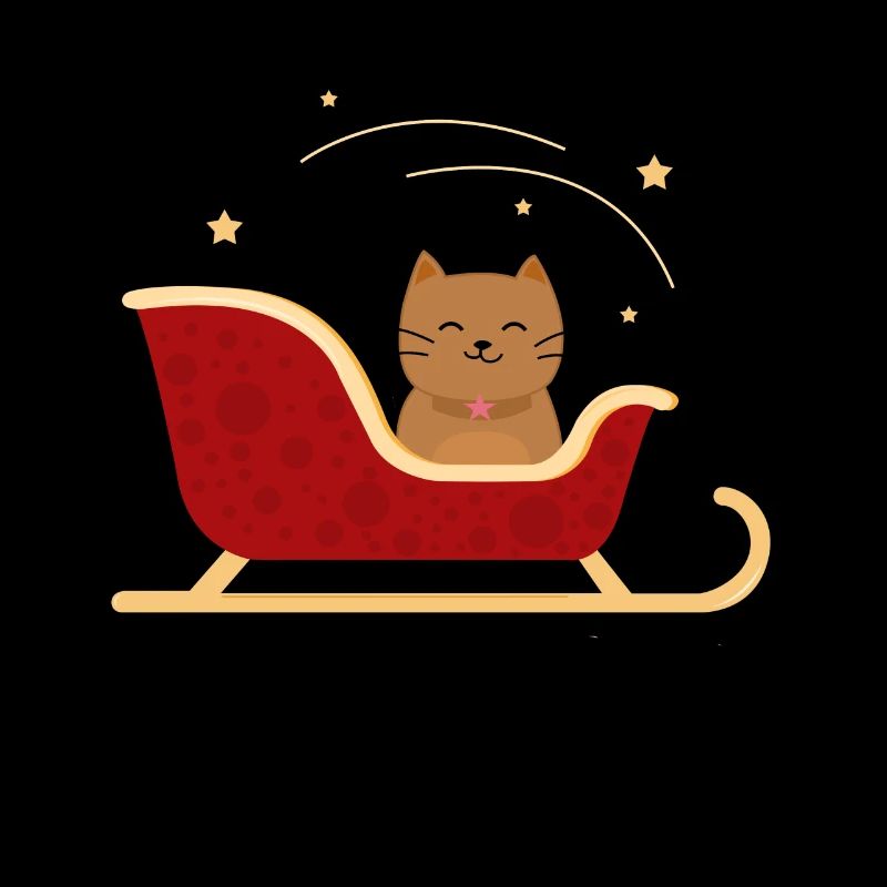Katze im Schlitten - Weihnachten - Kitty