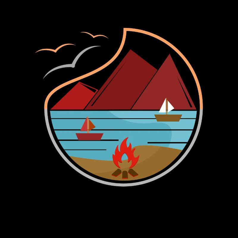 Mountains - Campfire - Nature - Landscape - Water
