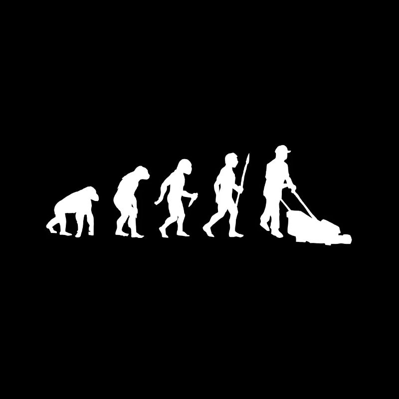 Evolution mowing gardener