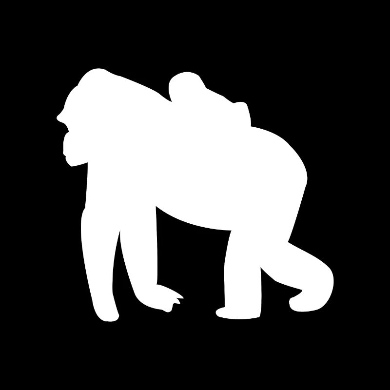 Gorilla maman avec son enfant