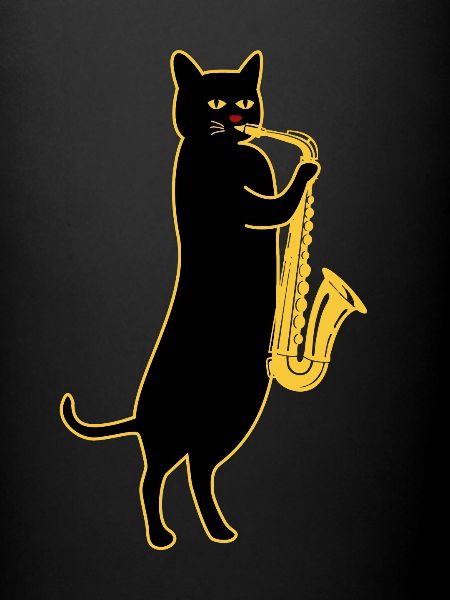 Chat saxophone
