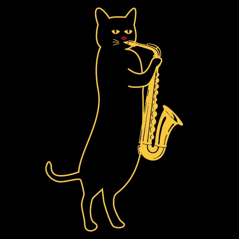 Saxophone cat