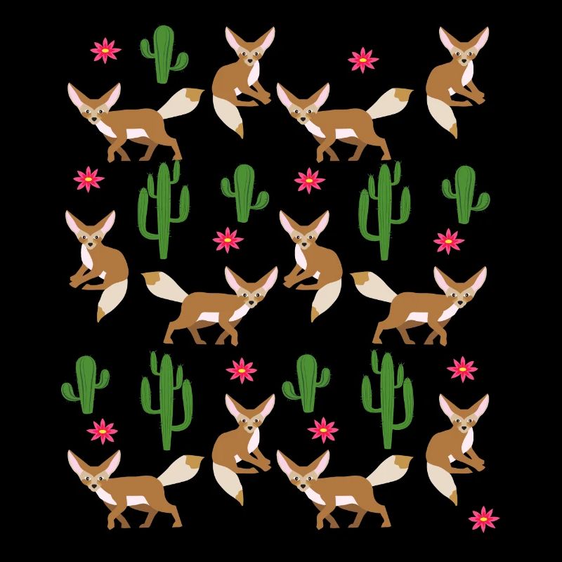 Fox Wolf Fennec Fox Cactus Cadeau Mignon