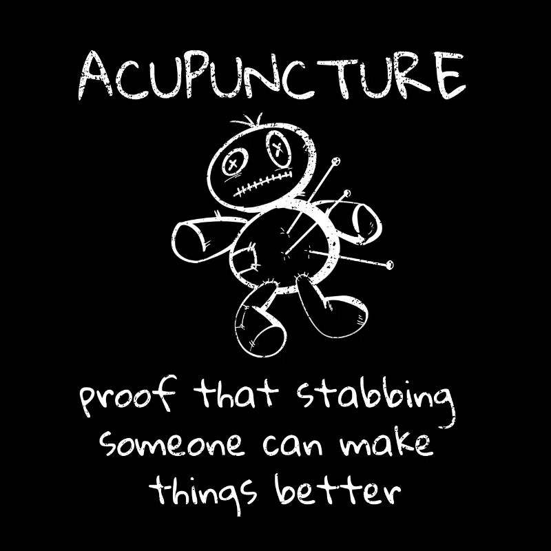 Acupuncture énonciation drôle avec poupée vaudou