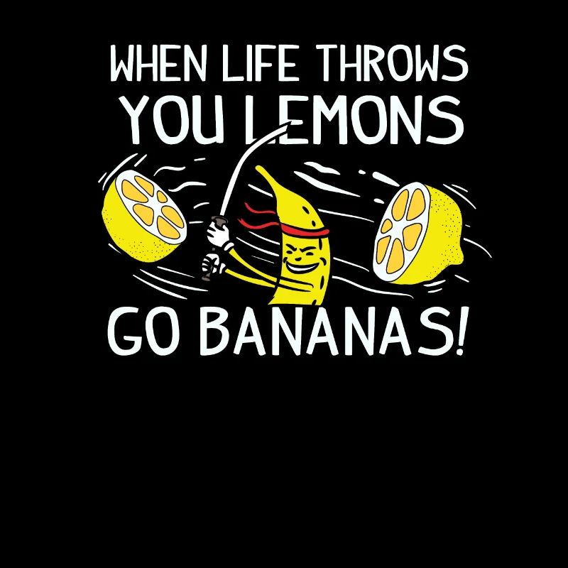 Banane Zitronen Leben Gelb Motivation Geschenk