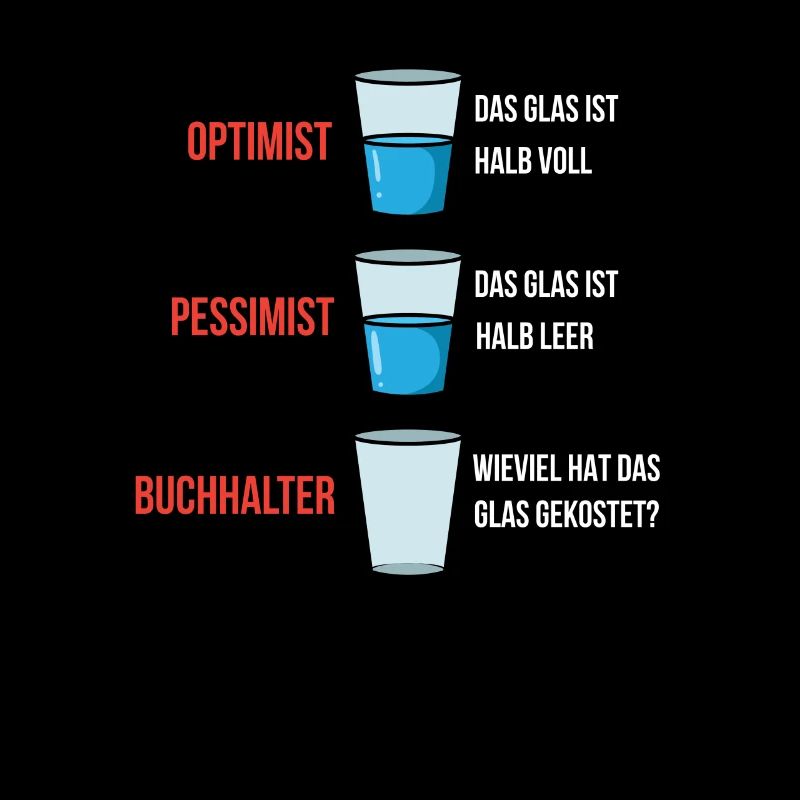 Optimist Pessimist Buchhalter