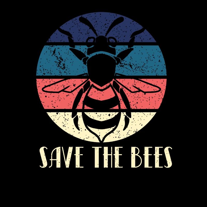 Save The Bees Retro Protects the bee beekeeper bees