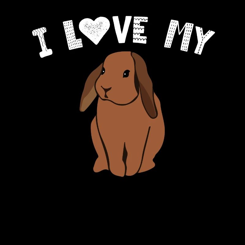 J'aime mon propriétaire d'animal de compagnie d'amoureux de lapin de lapin