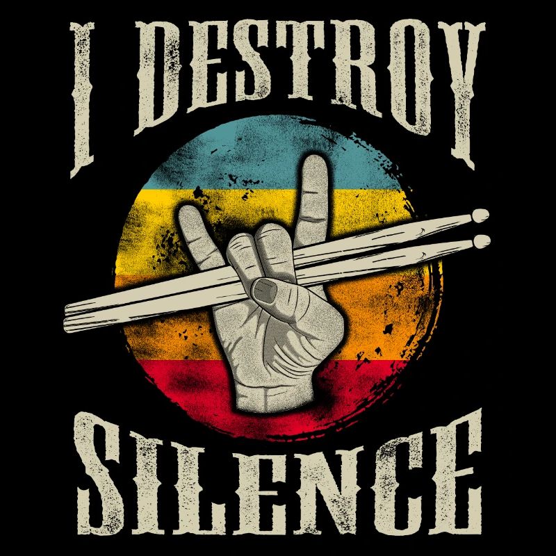 Destroy Silence Drum Sticks Drummer Schlagzeug