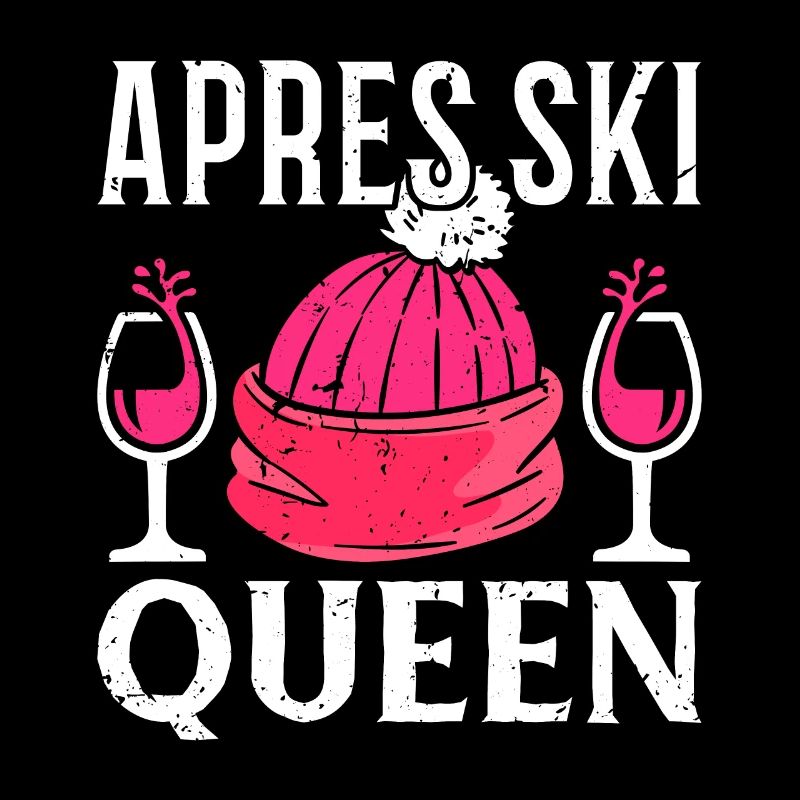 Apres Ski Queen Skihase Snowboard Urlaub Geschenk