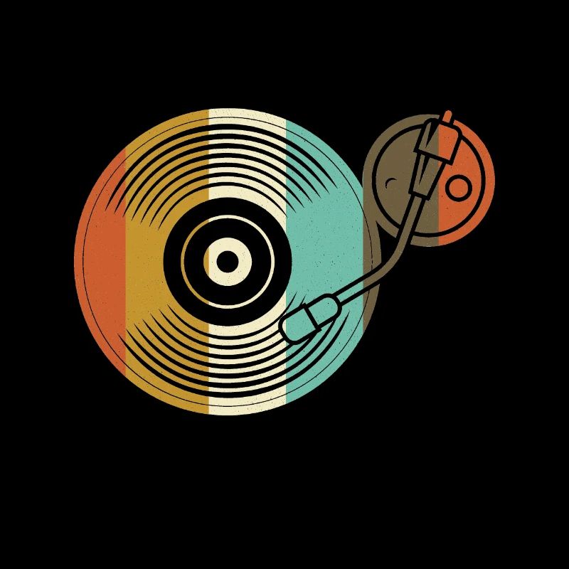 Plaque d’écharpe Vinyle - Tourne-disques rétro - DJ