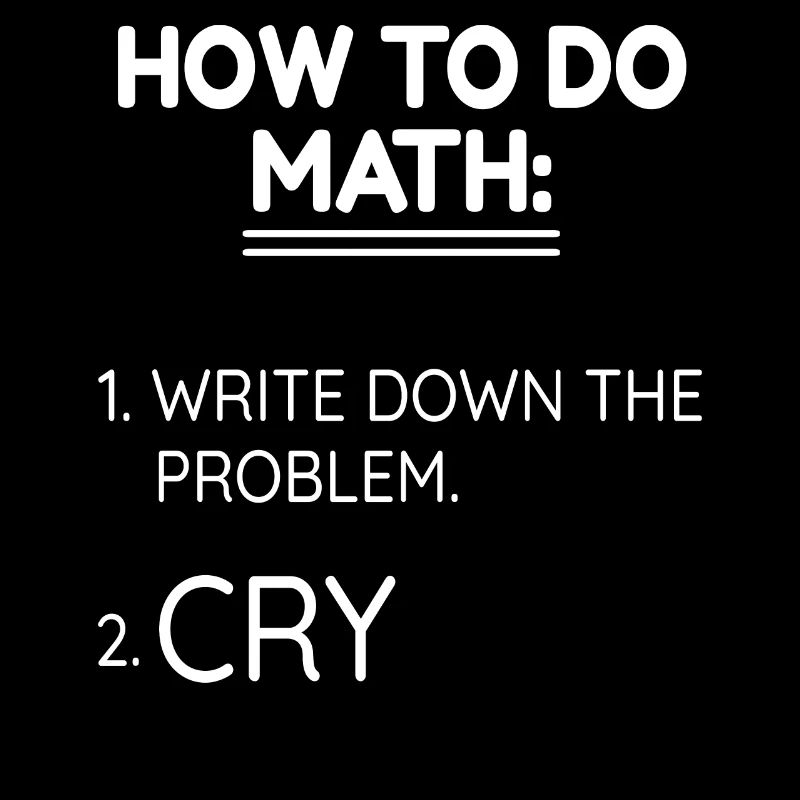Funny How To Do Math Cry