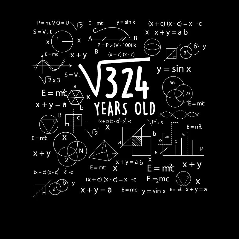 18th Birthday Math Root 18 Years Mathematics