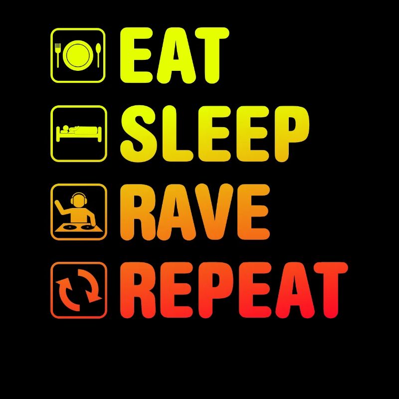 Rave Raver EDM Festival Sort Drôle
