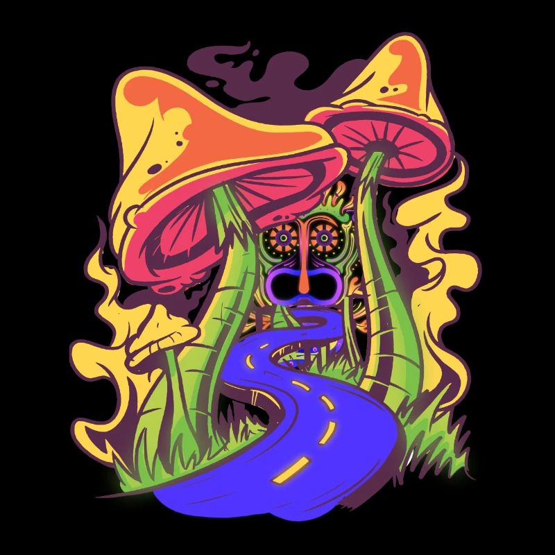 Magic Mushroom Hippie Psychedelic