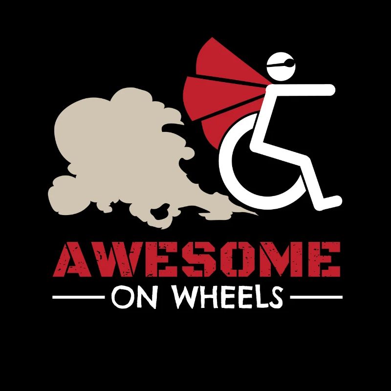 Utilisateurs de fauteuils roulants impressionnants sur roues
