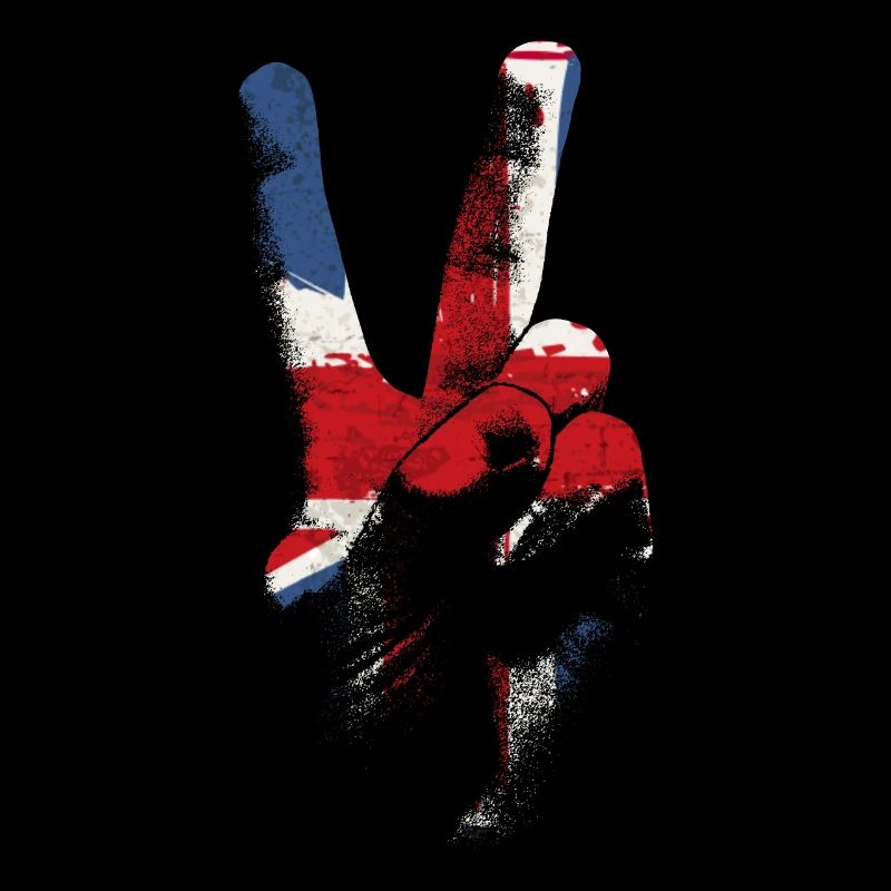 Gro�britannien Flagge Friedenszeichen Hand Frieden
