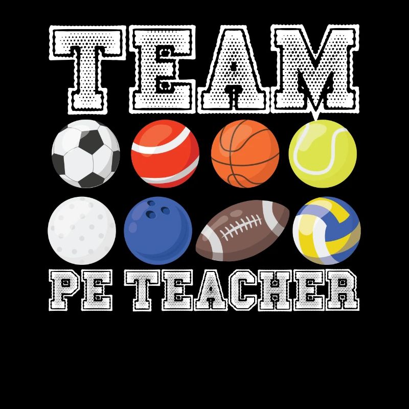 Team pe Lehrer lustiger Pe Gym Lehrer