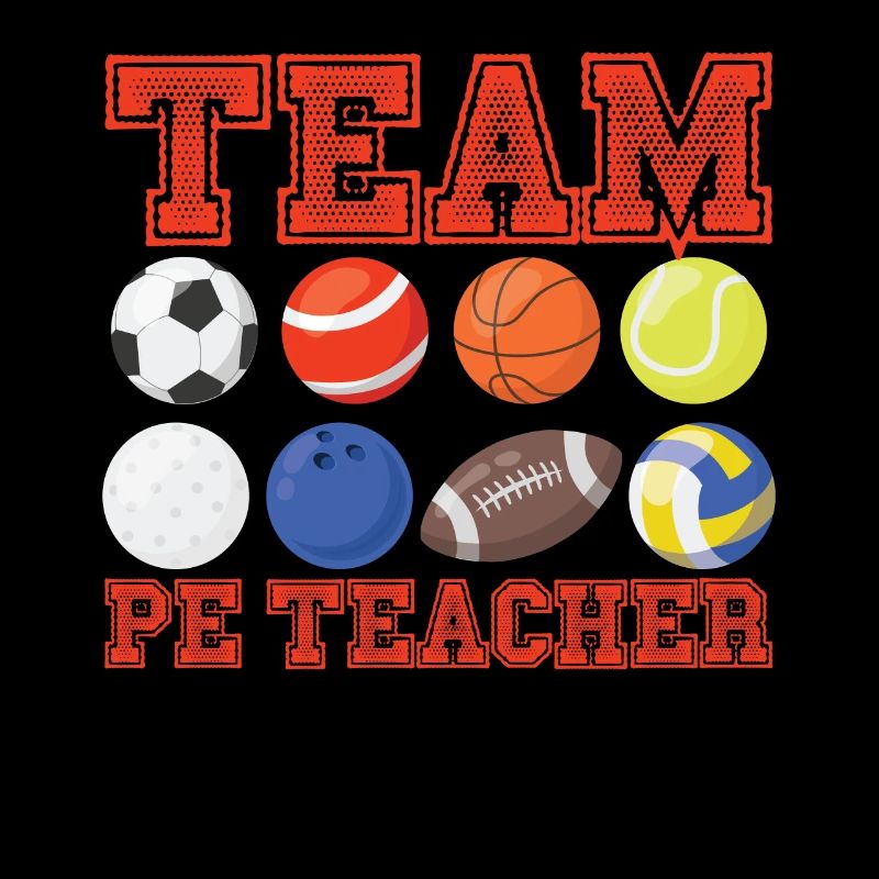 Team pe Lehrer lustiger Pe Gym Lehrer