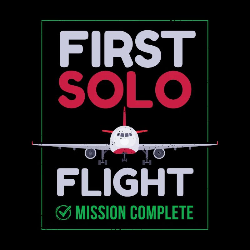 First Solo Flight Flugzeug Erster Flug
