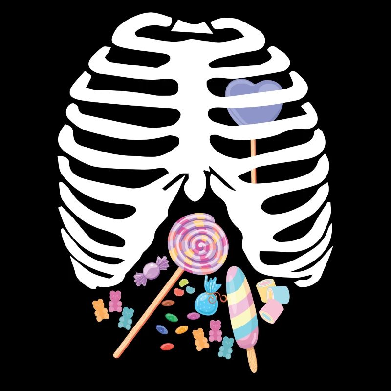 Halloween Candy Ripp Cage Skelett Candy Skeletton